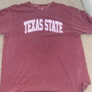 -Texas State University Pink Comfort Color Tee Size XL
